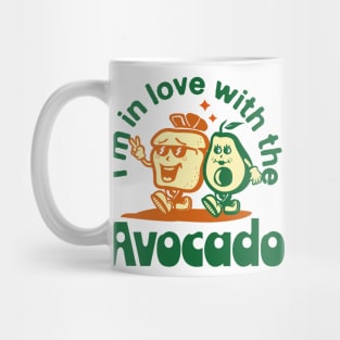 I'm in love with the avocado retro funny Mug